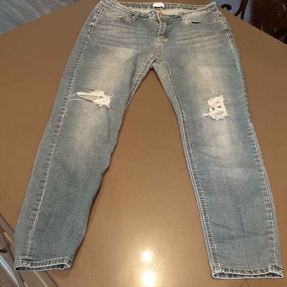 Crown & Ivy Distressed Jeans - Picture 1 of 10